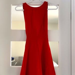 American Apparel Open Back Red Dress